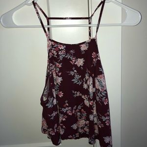 floral cropped tank top